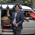 A proud matsutake dealer stuck with us on the road after another land slide blocked the road.