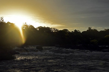 Sunset over Sir Walter Raleigh Falls 