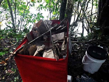 Mobile mushroom dryer with Sipaliwini River in the background 6-28