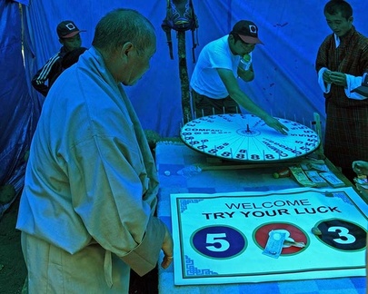 Gambling in a tent at the Genekha Muhsroom festival, which offers much more than mushrooms.