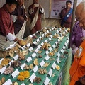 Mushroom display table at the Genekha mushroom festival provided by Bhutan's NMC 