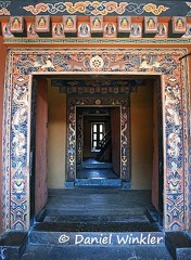 Door Hallway in Trongsa Dzong / castle