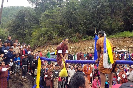 Pillow fight in action! Every mushroom Festival should have a pillow fight above a pool!